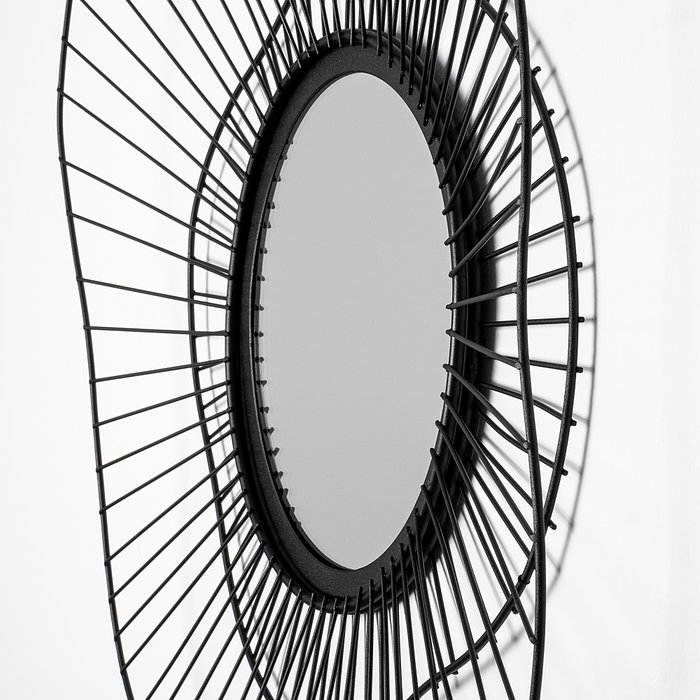 Wallity WM-015 Espejo Decorativo Metal Negro 69 x 8 x 60 cm